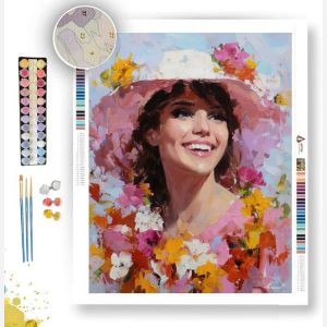 FLORAL HAT LADY - Paint by Numbers Full Kit