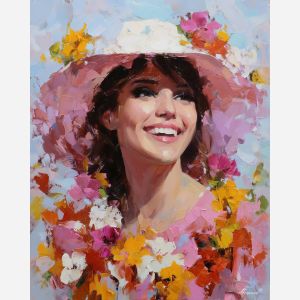 FLORAL HAT LADY