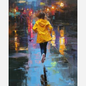GIRL IN YELLOW RAINCOAT