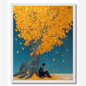 POET UNDER TREE - FRAMED