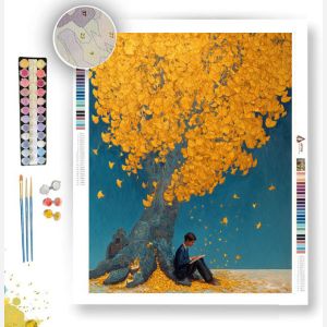 POET UNDER TREE - Paint by Numbers Full Kit