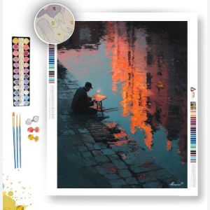 PAINTER BY THE CANAL - Paint by Numbers Full Kit