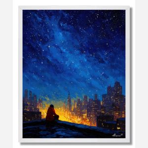 DREAMER ON A ROOFTOP - FRAMED