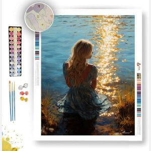 WOMAN BY THE LAKE - Paint by Numbers Full Kit