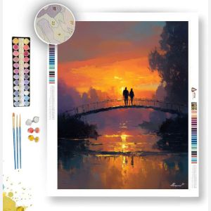 COUPLE ON THE BRIDGE - Paint by Numbers Full Kit