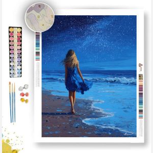 BLUE DRESS GIRL - Paint by Numbers Full Kit
