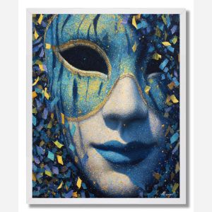 BLUE MASK - FRAMED