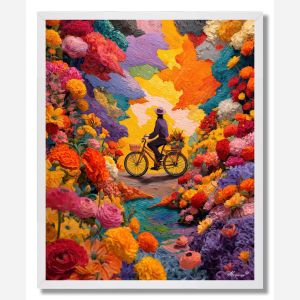 BICYCLE IN BLOOM - FRAMED