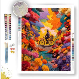 BICYCLE IN BLOOM - Paint by Numbers Full Kit