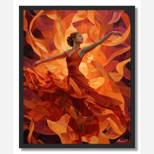 DANCER OF FLAMES - FRAMED