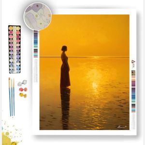 WOMAN UNDER GOLD SKY - Paint by Numbers Full Kit