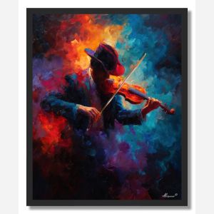 RED VIOLINIST - FRAMED