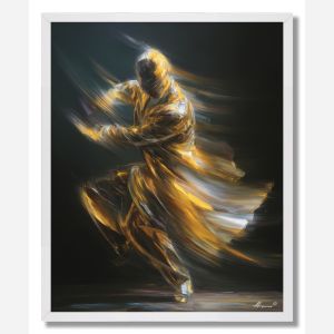 DANCER IN GOLD - FRAMED