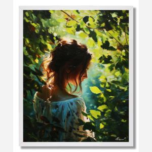 WOMAN UNDER TREES - FRAMED