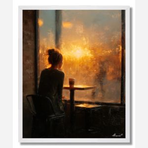 COFFEE SHOP WRITER - FRAMED