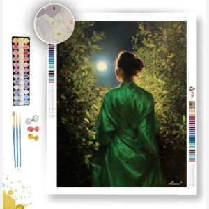 WOMAN IN GREEN SILK - Paint by Numbers Full Kit