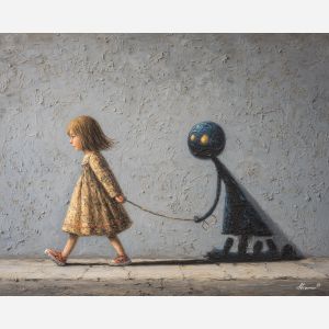 GIRL AND HER SHADOW FRIEND