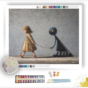 GIRL AND HER SHADOW FRIEND - Paint by Numbers Full Kit