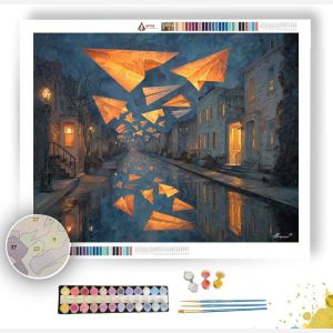 STREET OF PAPER AIRPLANES - Paint by Numbers Full Kit