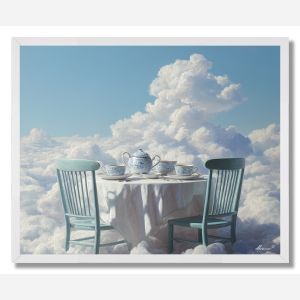 TEA TIME IN THE CLOUDS - FRAMED