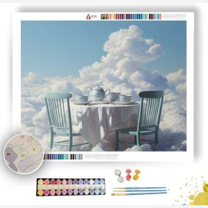 TEA TIME IN THE CLOUDS - Paint by Numbers Full Kit