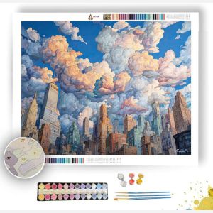CITY UNDER CRAYON SKY - Paint by Numbers Full Kit