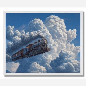 CLOUD TRAIN - FRAMED