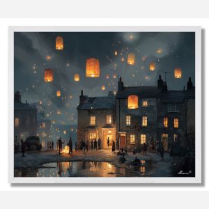 LANTERN PARADE NIGHT - FRAMED