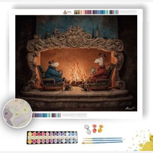 FIREPLACE FRIENDS - Paint by Numbers Full Kit
