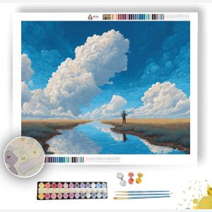 BLUE SKY FISHERMAN - Paint by Numbers Full Kit