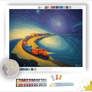 COLOR TRAIN NIGHT - Paint by Numbers Full Kit