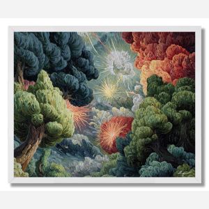 FIREWORK FIELDS - FRAMED