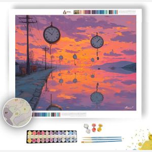 FLOATING CLOCK STREET - Paint by Numbers Full Kit