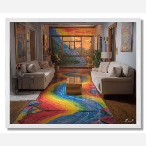 COLOR STREAM WINDOW - FRAMED