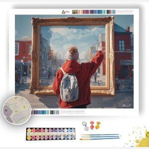 WOMAN IN FRAME WORLD - Paint by Numbers Full Kit