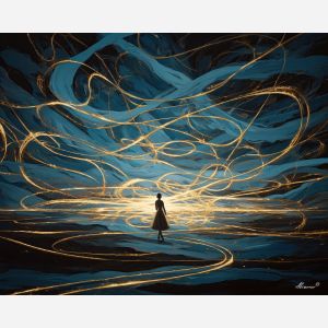 LADY WITH SPARK TRAIL