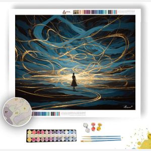 LADY WITH SPARK TRAIL - Paint by Numbers Full Kit