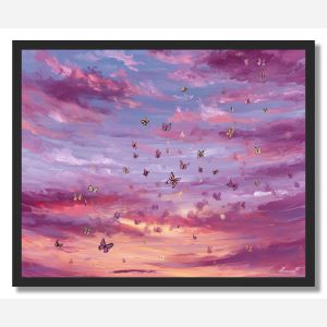 BUTTERFLY DREAM SKY - FRAMED