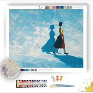 WOMAN AND HER SHADOW PAINTING - Paint by Numbers Full Kit