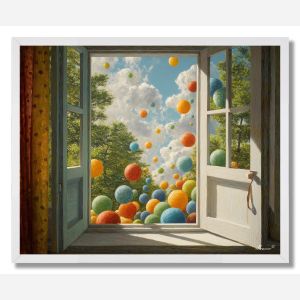 BALLOON WINDOW - FRAMED