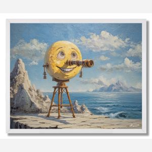 MOON TELESCOPE - FRAMED