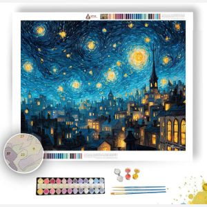 DOODLE NIGHT SKY - Paint by Numbers Full Kit