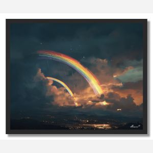 SKETCHED RAINBOWS - FRAMED