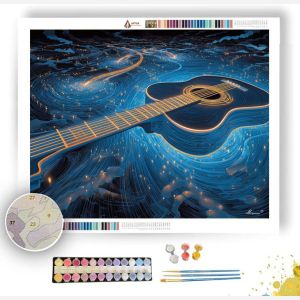 GLOWING GUITAR TRAILS - Paint by Numbers Full Kit