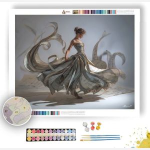 WOMAN IN A PAPER DRESS - Paint by Numbers Full Kit