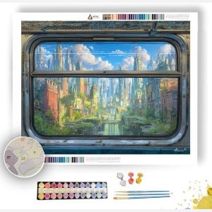 DREAM TRAIN WINDOW - Paint by Numbers Full Kit
