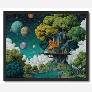 TREEHOUSE PLANETS - FRAMED