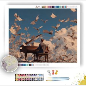 FLOATING PIANO NOTES - Paint by Numbers Full Kit