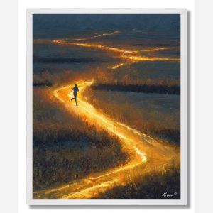 RUNNER AT DAWN - FRAMED