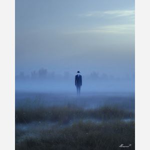 MAN IN BLUE FOG